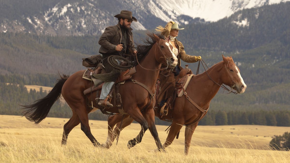 Cole Hauser and Kelly Reilly in 'Dutton Ranch'