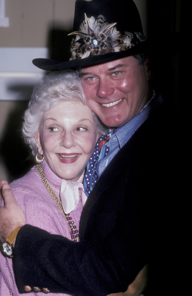 Mary Martin and Larry Hagman during Heidi Hagman's Art Exhibit at Arthur Elrod Showroom in Palm Springs, California, United States.