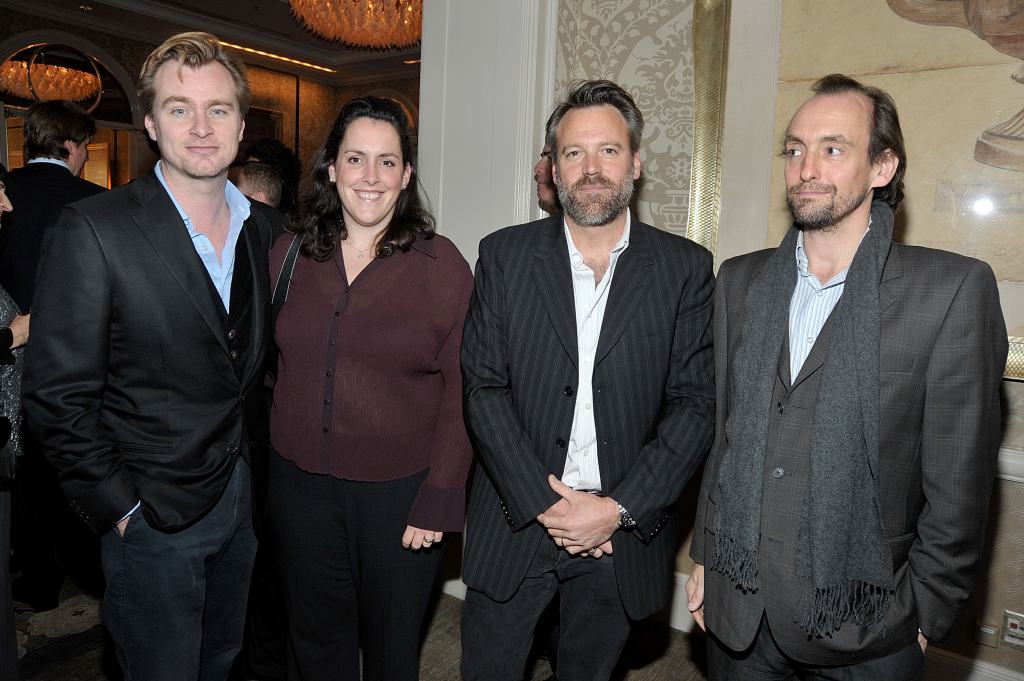  (L-R) Director Christopher Nolan, producer Emma Thomas, cinematographer Wally Pfister, and production designer Nathan Crowley attend the AFI Awards 2008 reception held at the Four Seasons Hotel on January 9, 2009 in Los Angeles, California.