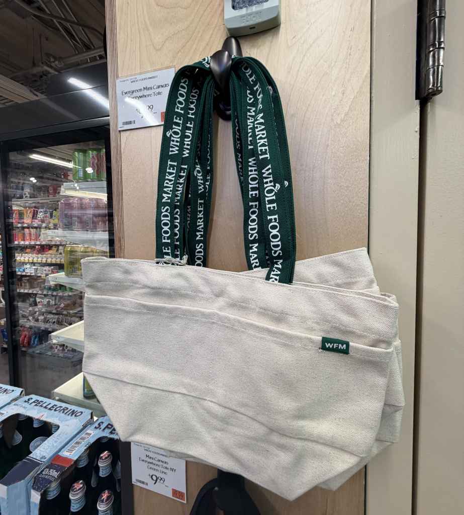 Whole Foods mini canvas tote