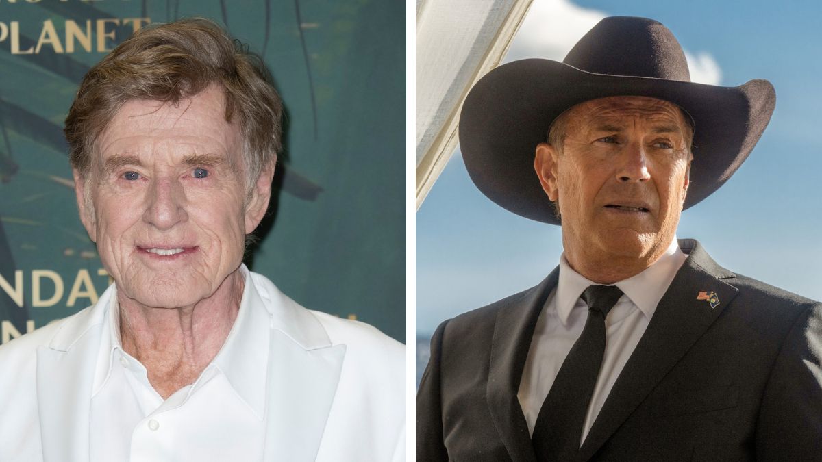 Left: Robert Redford in 2021; Right: Kevin Costner in 'Yellowstone'