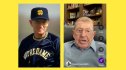 Images of Coach Lou Holtz in 1988 and 2024.