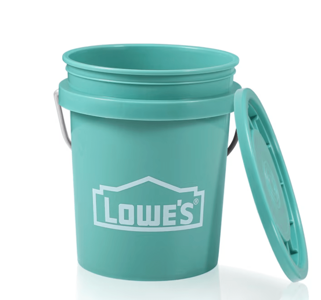 Lowe's teal mini bucket