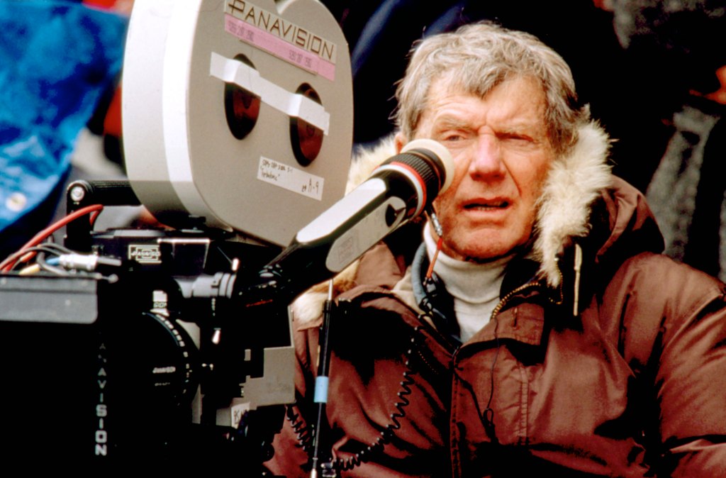 TURBULENCE, director Robert Butler, on set, 1997. 