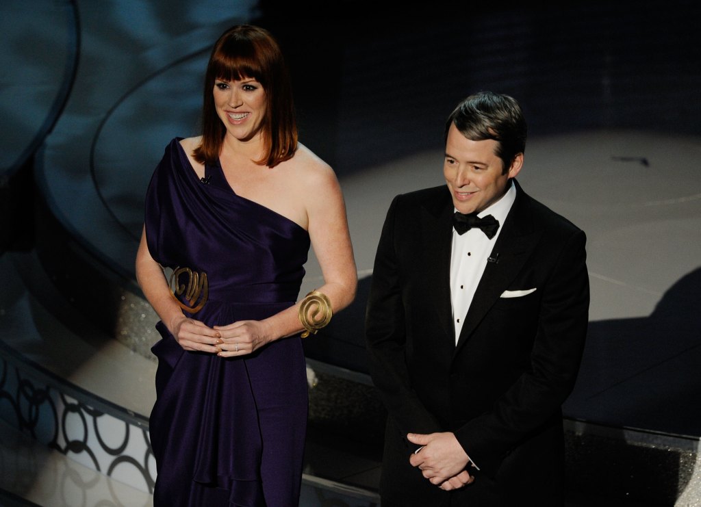 Molly Ringwald and Matthew Broderick pay tribute to John Hughes during the 2010 Academy Awards