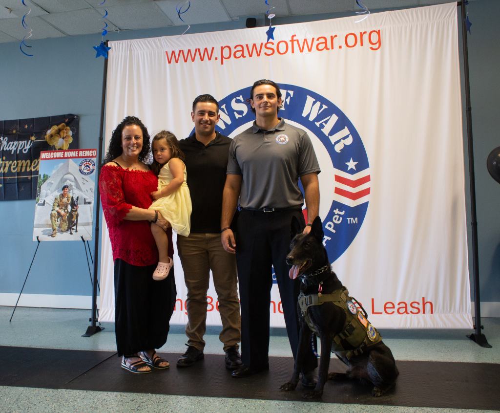 Paws of War threw Remco a retirement party