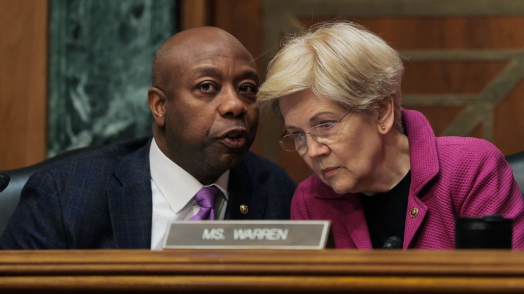 Senator Tim Scott and Senator Elizabeth Warren in 2026