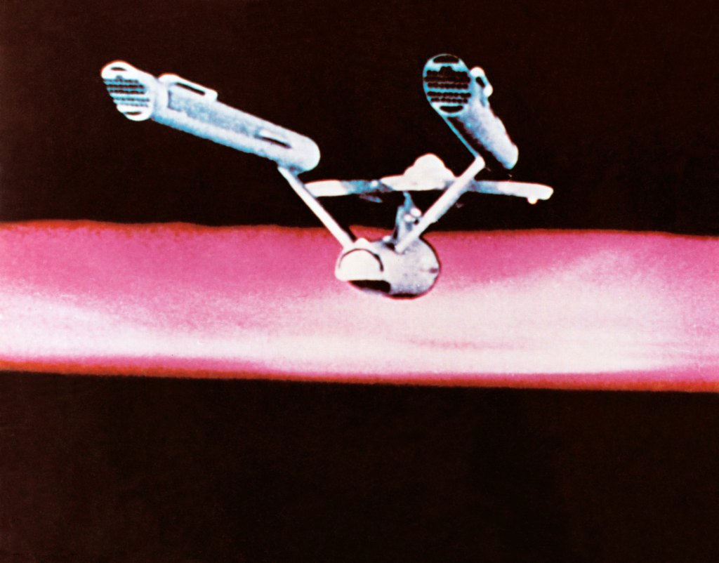 STAR TREK, USS Enterprise attempting to cross the Great Barrier, 'Where No Man Has Gone Before'