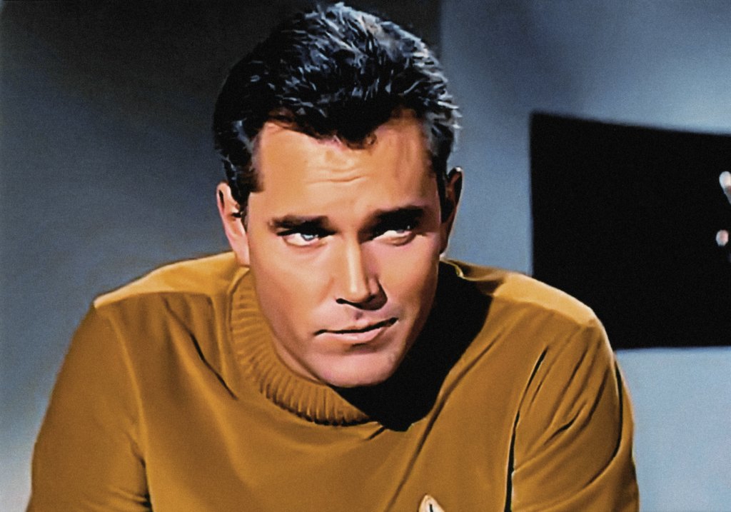 STAR TREK, Jeffrey Hunter, 'The Cage' (original pilot screened to NBC executives in Feb. 1965), (aired Nov. 27, 1988), 1966-69.