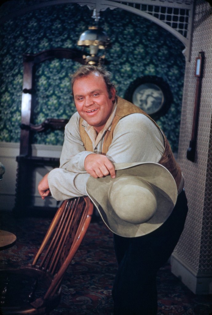 BONANZA, Dan Blocker, on set, (Season 1, 1959), 1959-73.