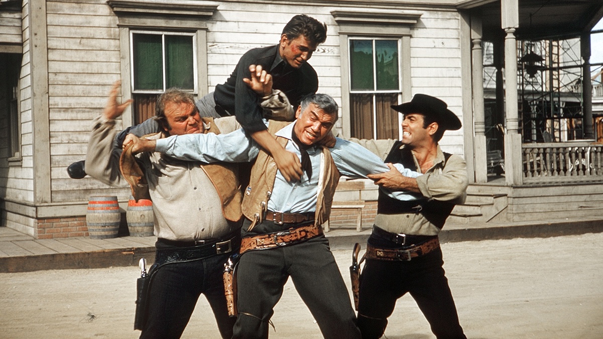 BONANZA, from left: Dan Blocker, Michael Landon, Lorne Greene, Pernell Roberts, 1963, 1959-1973.
