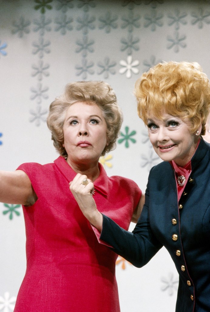 THE MIKE DOUGLAS SHOW, from left, Vivian Vance, Lucille Ball, aired March 29, 1968.