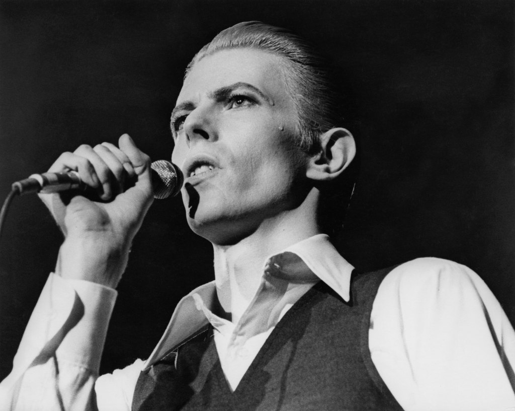 David Bowie onstage in 1976, the year The Man Who Fell to Earth was released