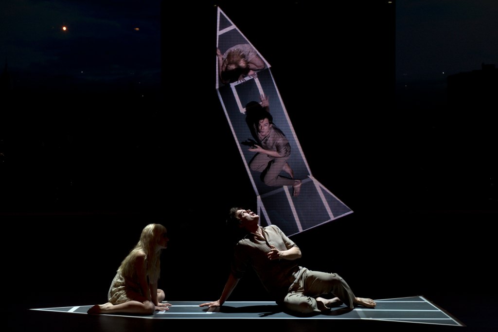 Michael C. Hall and Sophia Anne Caruso in Lazarus, David Bowie's musical inspired by The Man Who Fell to Earth, in 2016