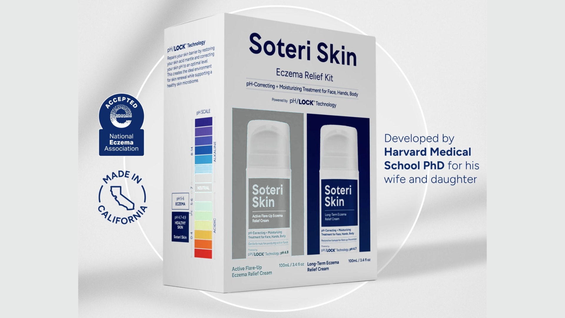 Image shows targeted eczema care using pH-supporting moisturizers designed to improve barrier function