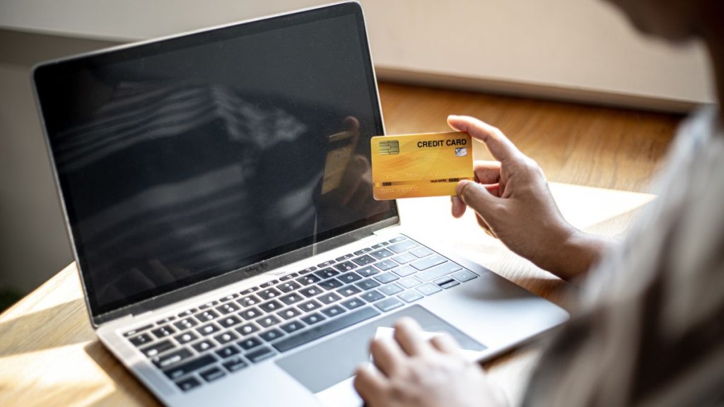 Women are filling out their credit card information to pay for purchases made through the website