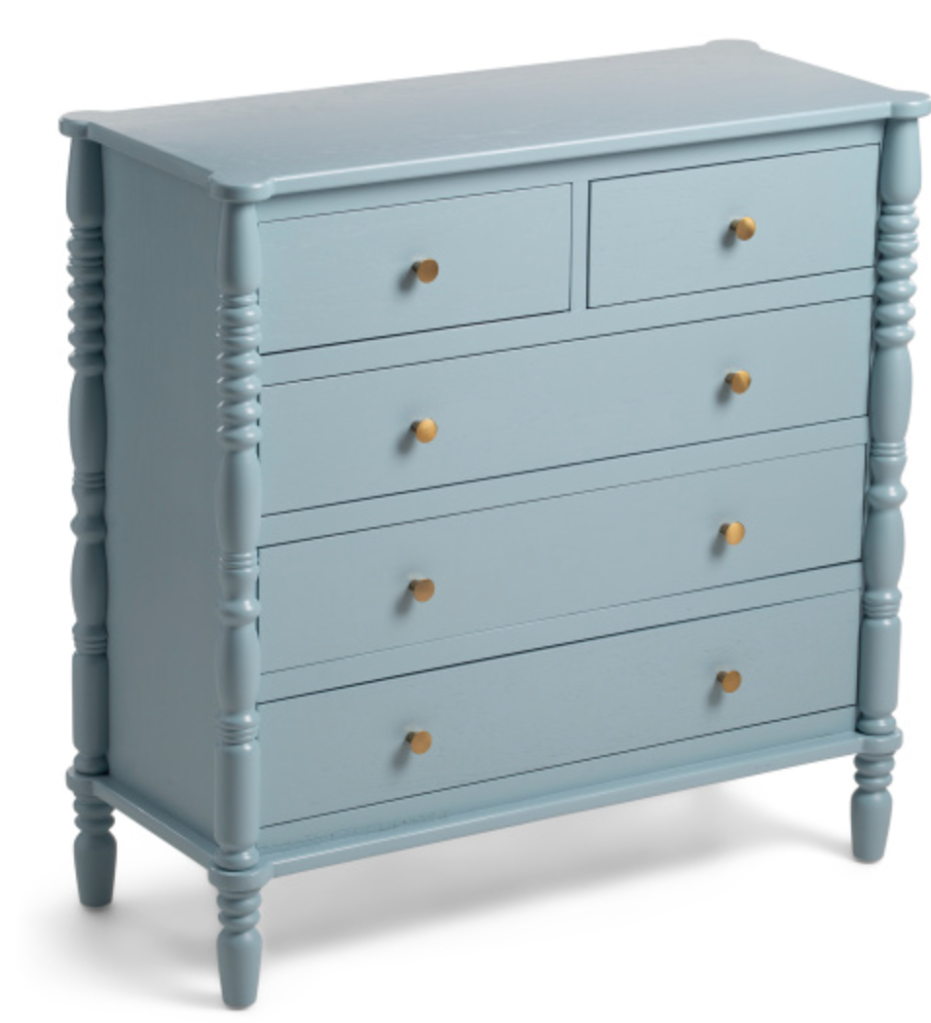 blue dresser