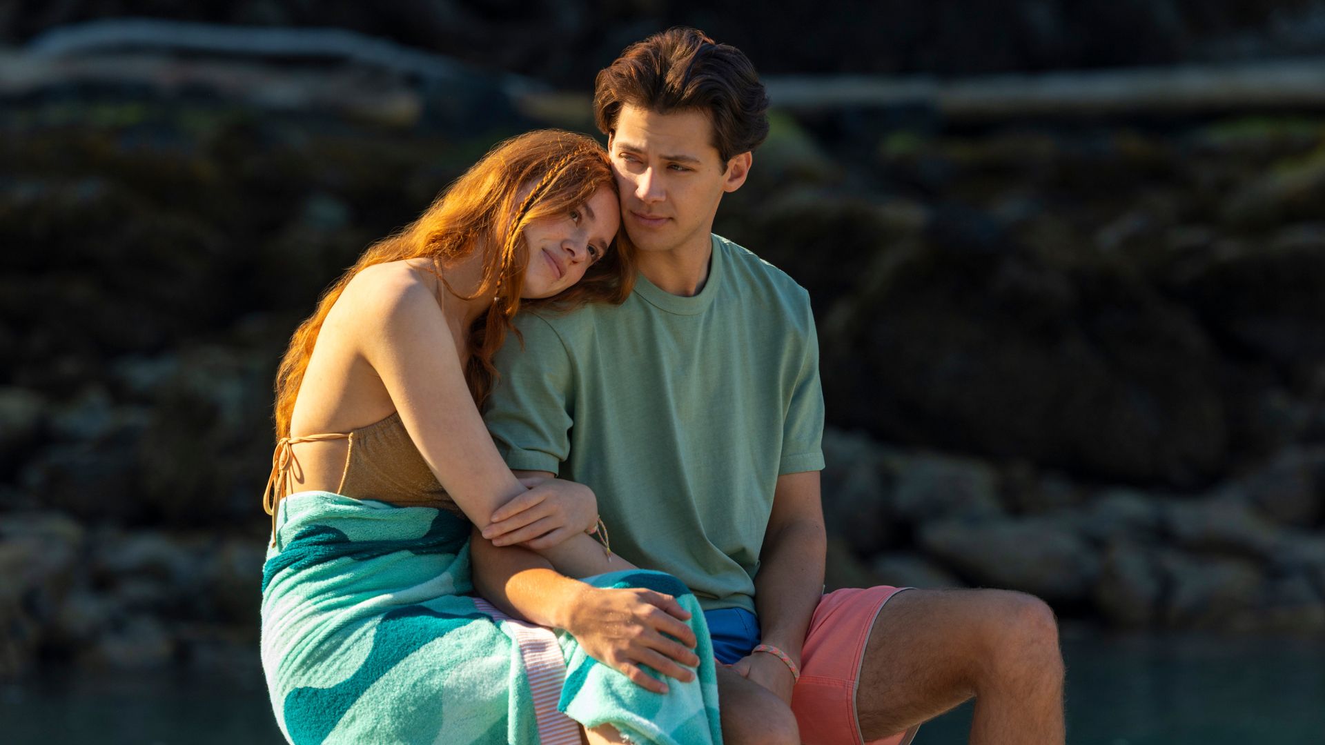 Sadie Soverall as Percy Fraser and Matt Cornett as Sam Florek in 'Every Year After'