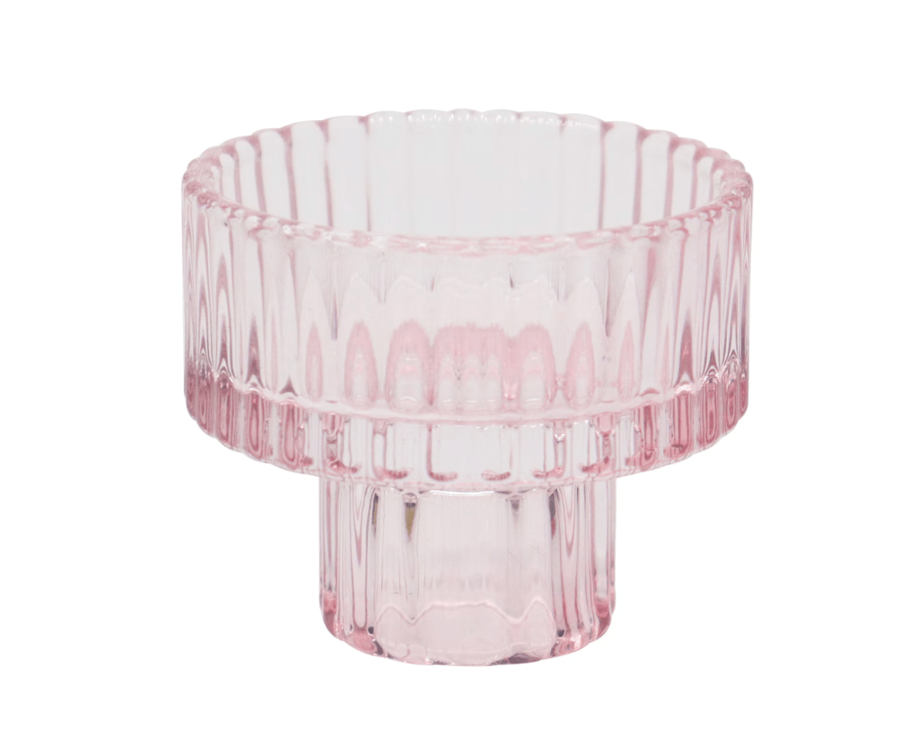 Glass candle holder
