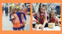 Two children work on a craft at a Home Depot Kids Workshop