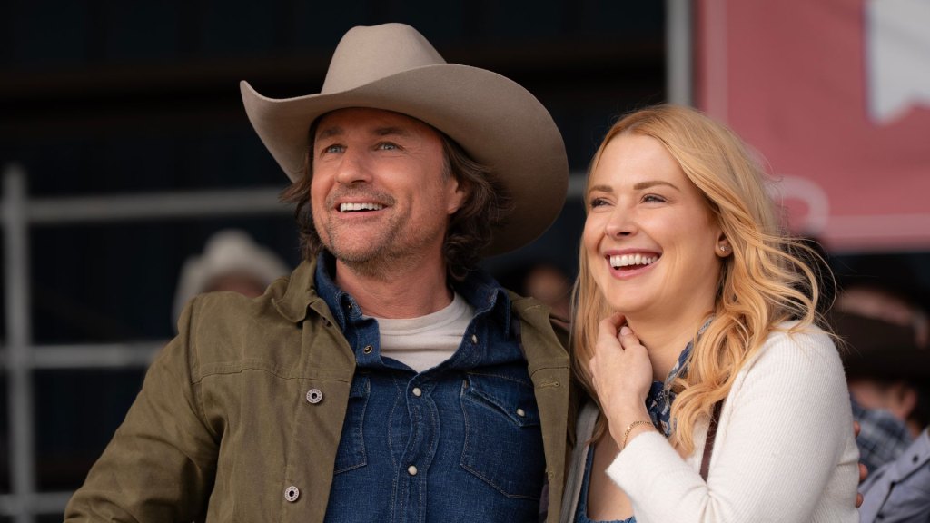 Martin Henderson as Jack Sheridan and Alexandra Breckenridge as Melinda Monroe in 'Virgin River'
