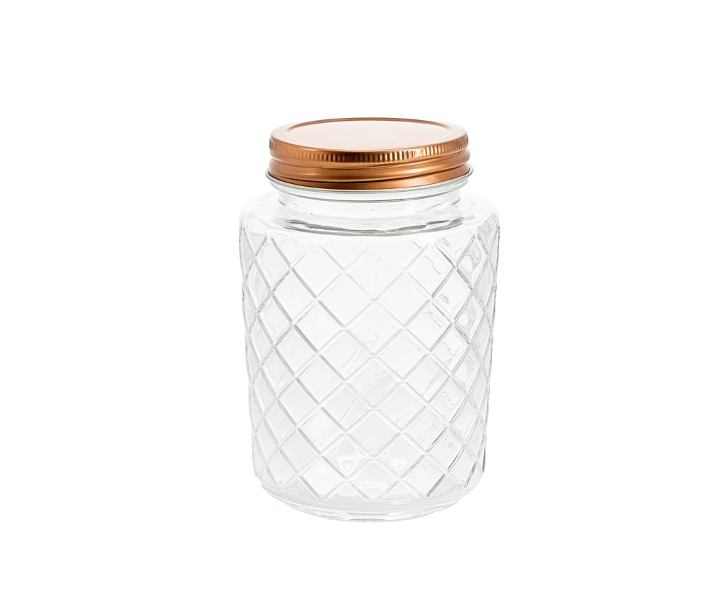 Lattice glass jar