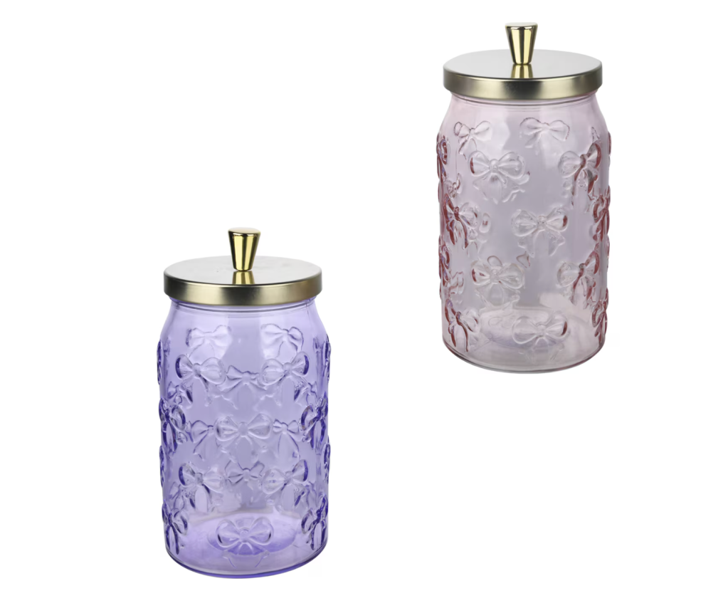 Glass bow jars