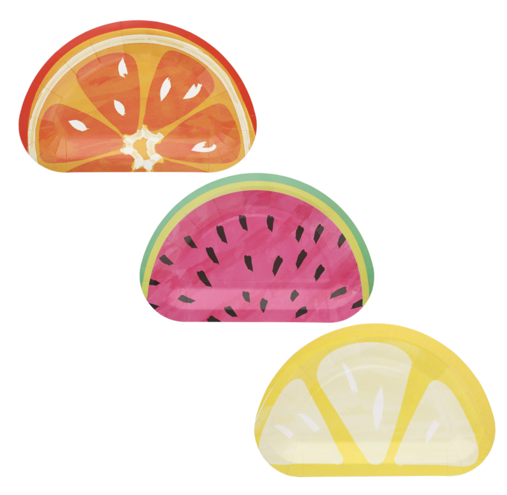 Citrus paper plates
