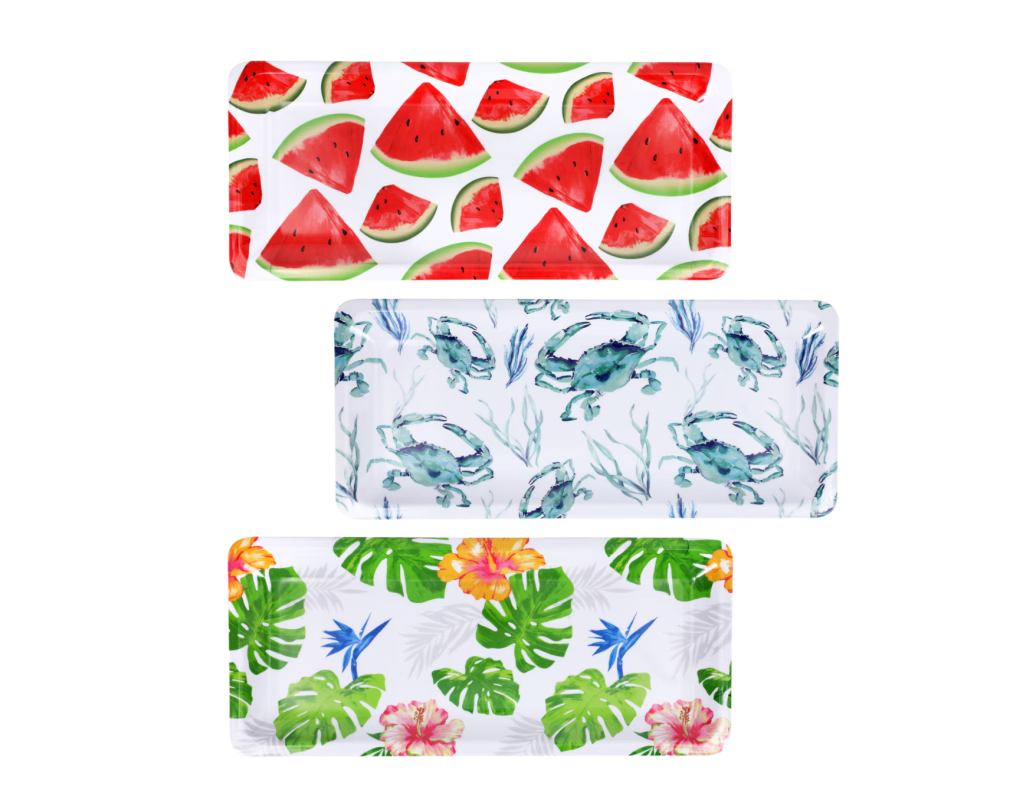 Tropical serving trays
