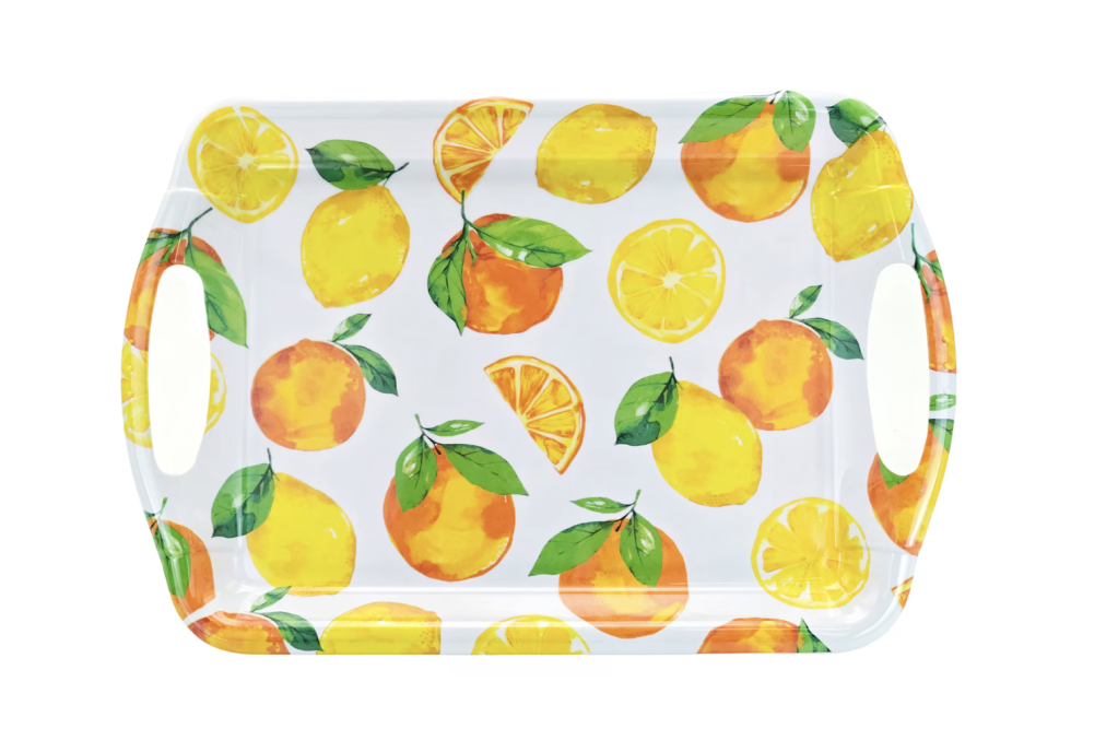 Citrus-themed serving trays