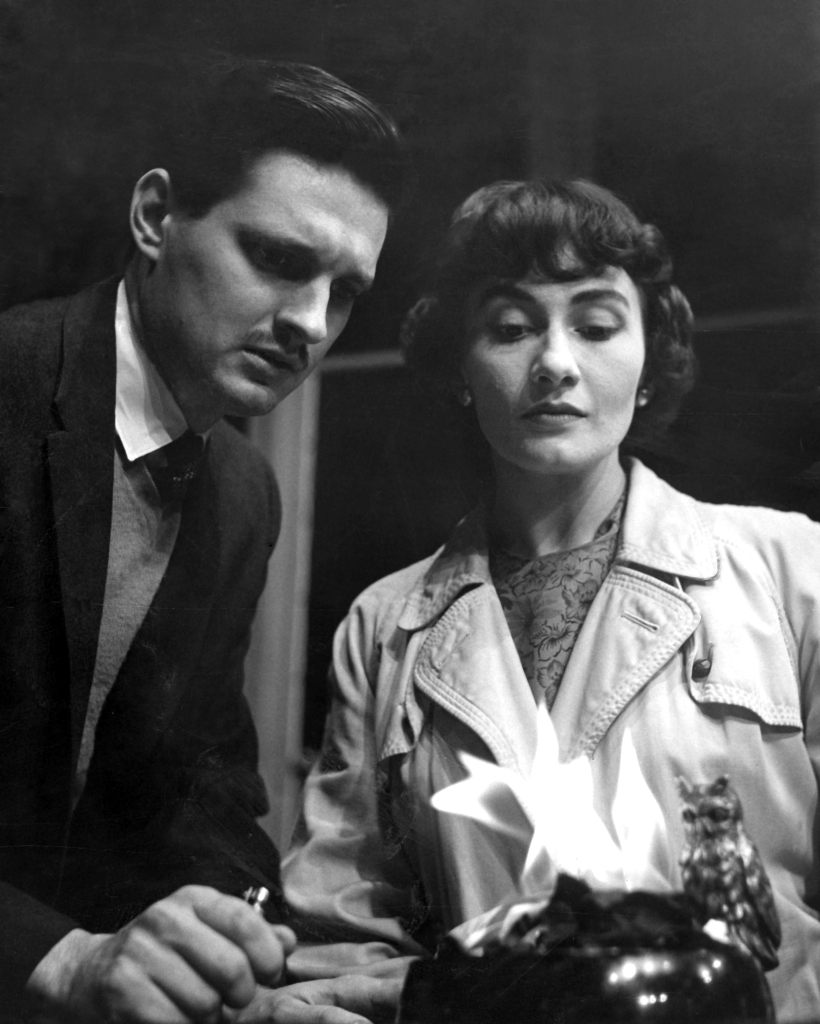 MONIQUE, Alan Alda, Jo Ann Finnell, Drury Theatre, NY. 11/1958.