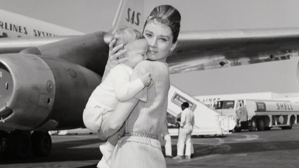 Audrey Hepburn and her son Sean Hepburn Ferrer in 1961