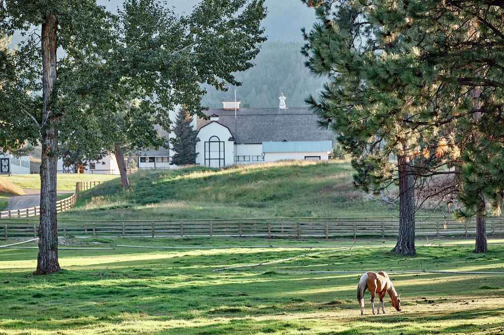 The Chief Joseph Ranch near Darby, Mont., is the filming location for the Dutton Ranch in the television streaming show "Yellowstone", seen on Sunday, Sept. 10, 2023.