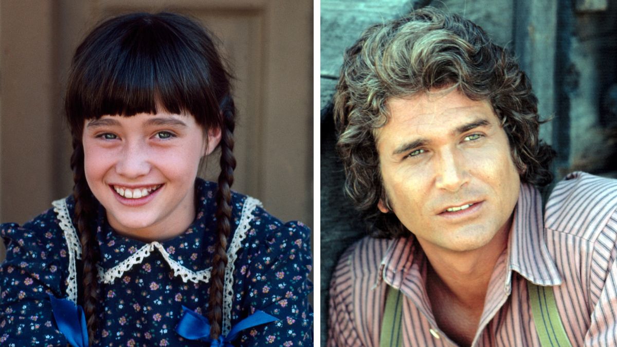 Left: Shannen Doherty in season 9 of 'Little House' (1982); Right: Michael Landon in season 1 of 'Little House' (1974)