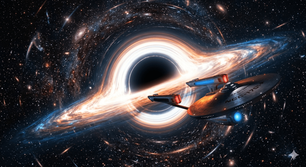 The Enterprise and a black hole