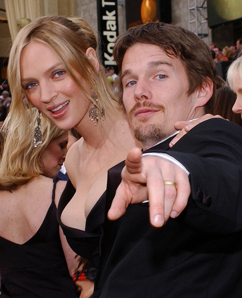 Uma Thurman and Ethan Hawke in 2002