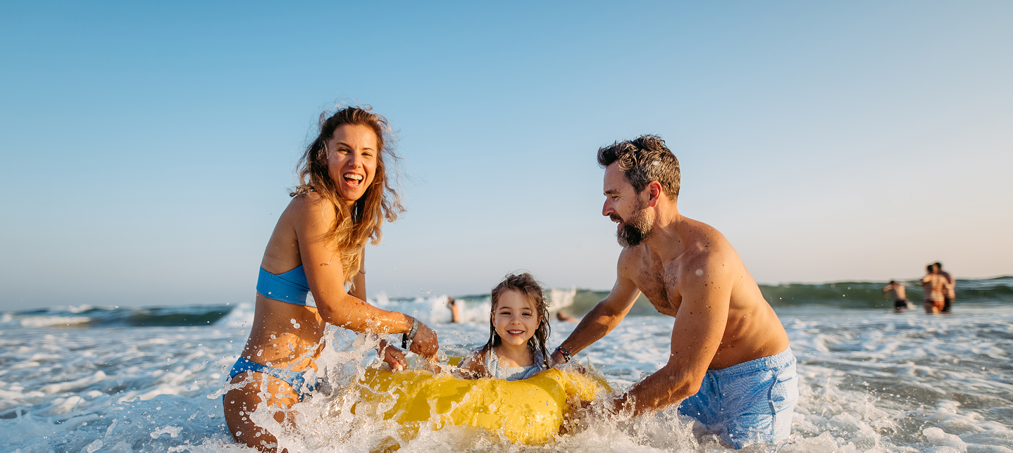 Family at the beach
