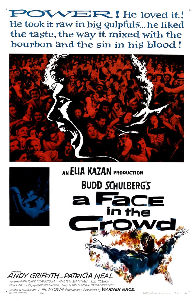 A Face In The Crowd, poster, US poster art, Andy Griffith, 1957. 