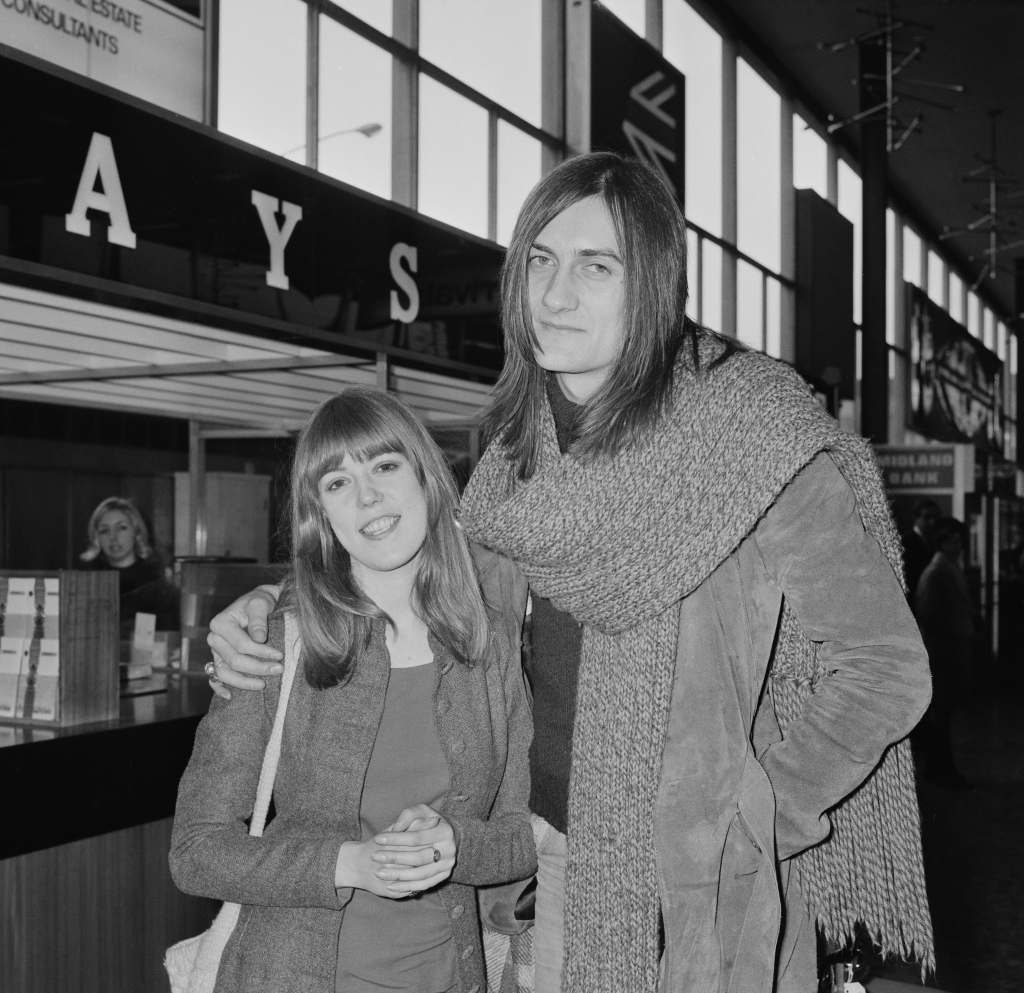 English model Jenny Boyd and British musician Mick Fleetwood (1970)