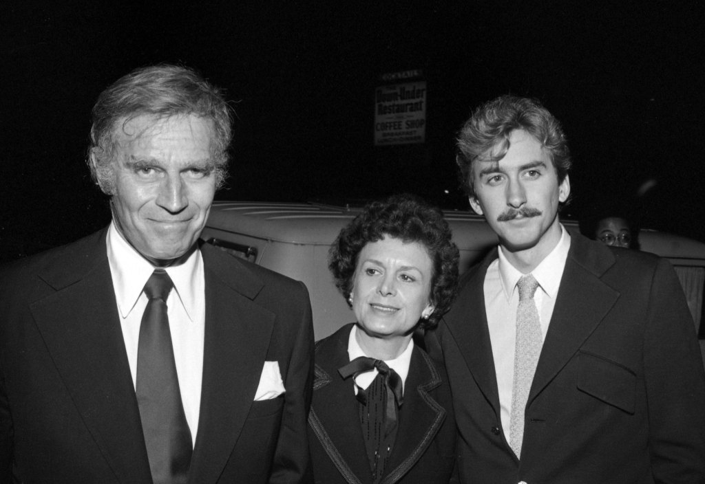 Charlton Heston and wife Lydia with son Fraser Clarke Heston Circa 1980's