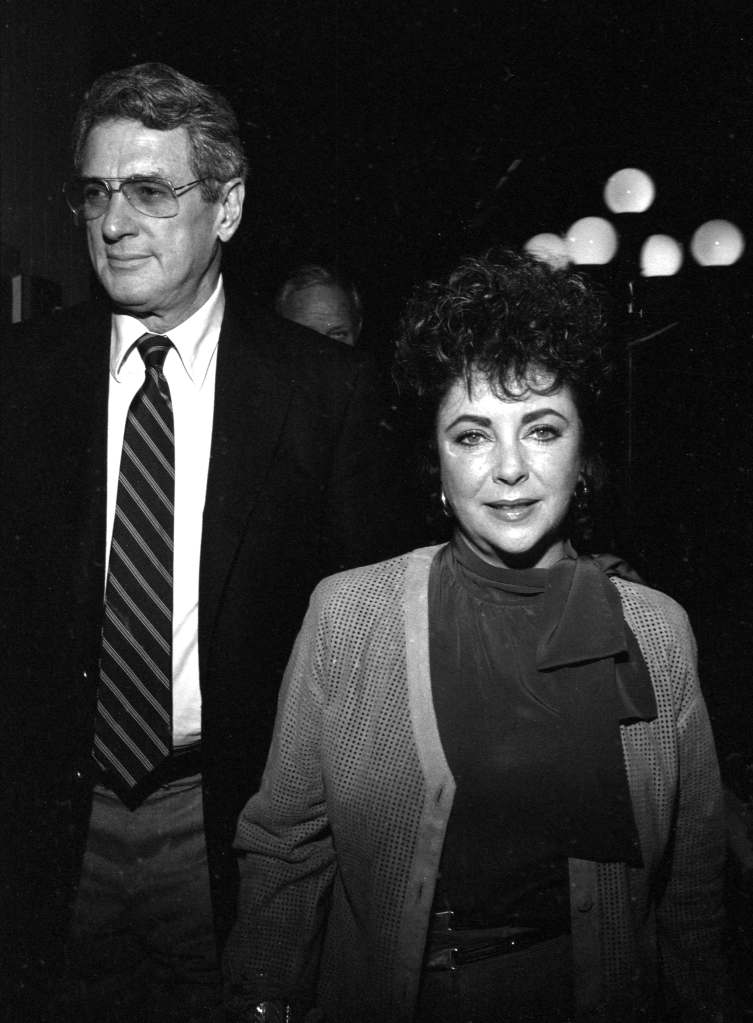 Elizabeth Taylor with Rock Hudson in the 1980s