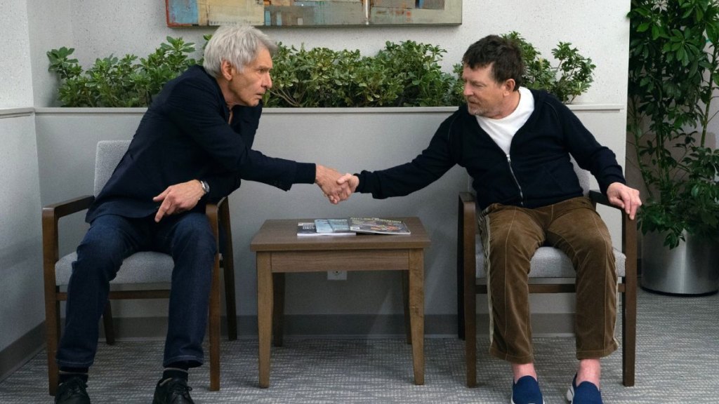 Harrison Ford and Michael J. Fox in 'Shrinking' Season 3