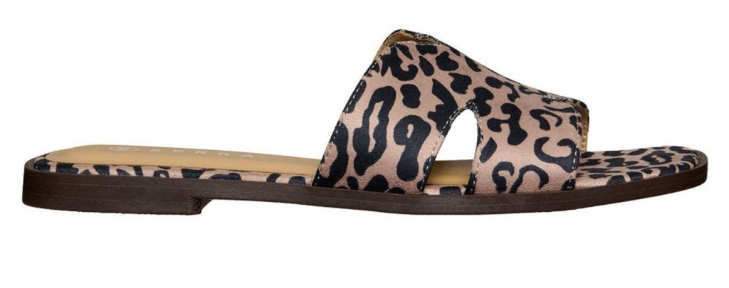 Aldi's Hermes sandal dupe is a leopard print slide