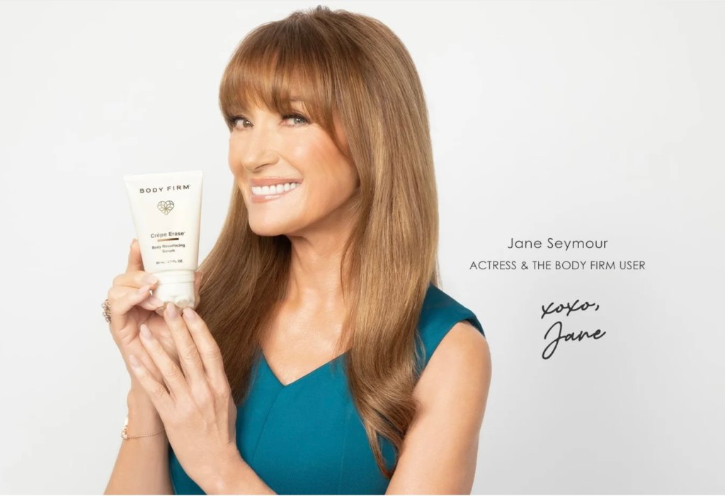 Jane Seymour shows off one of her favorite Body Firm products