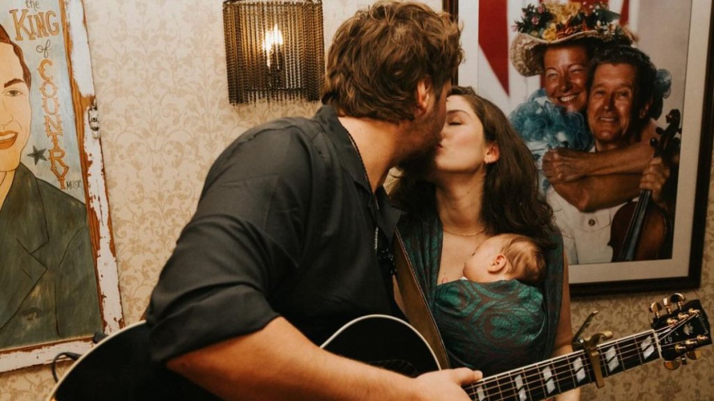 Luke Grimes, Bianca Rodrigues Grimes and Rigel Randolph Grimes in 2025