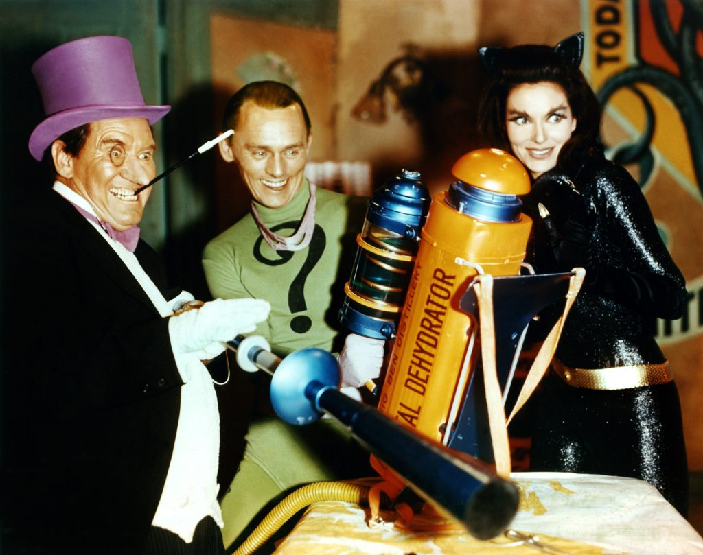 Burgess Meredith, Frank Gorshin, Lee Meriwether, 1966,