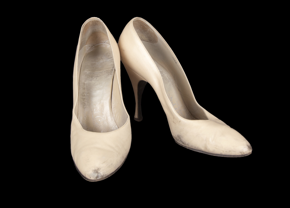 A well-worn pair of Dal Co' heels from Marilyn Monroe's wardrobe