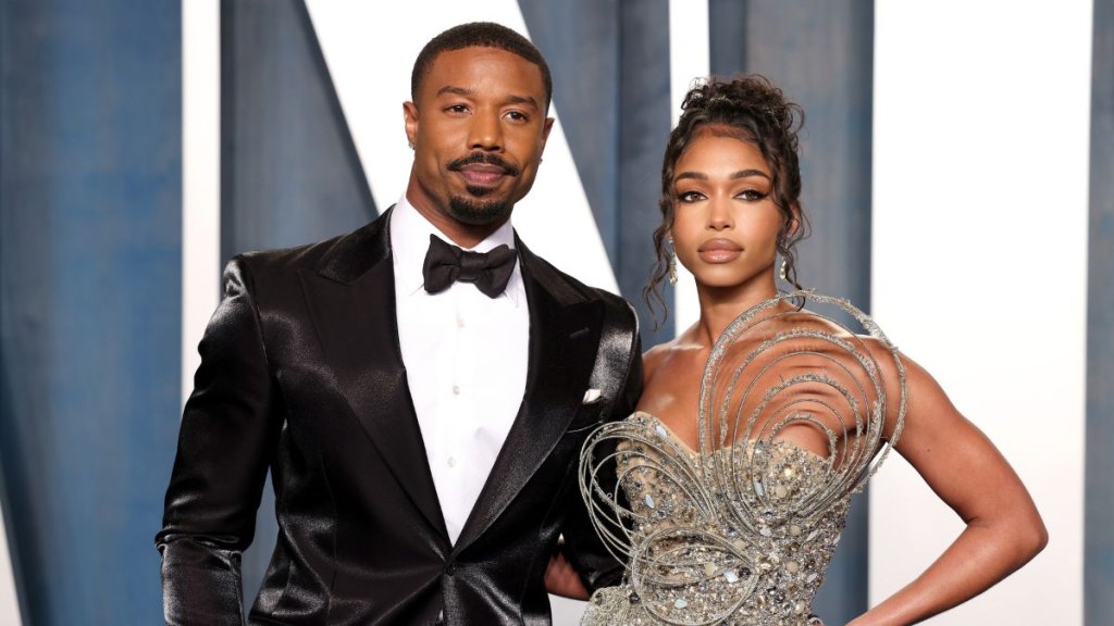 Michael B. Jordan and Lori Harvey in 2022