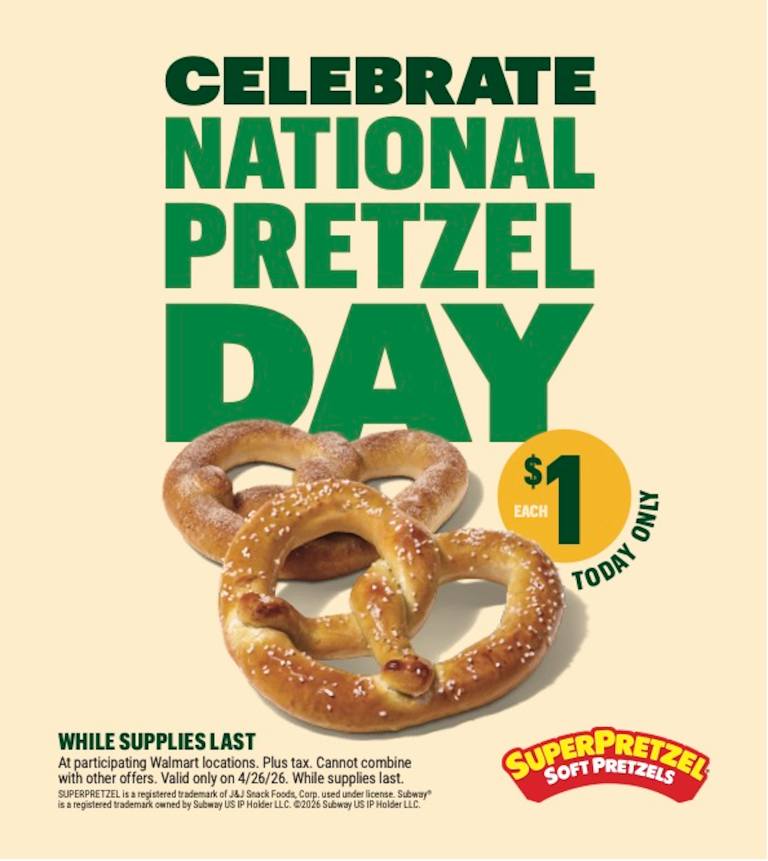 Get National Pretzel Day Deals: Free Pretzels at Top Chains