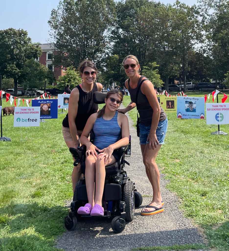 Nikki (right) with Joanne (left) and Stella who inspired befree